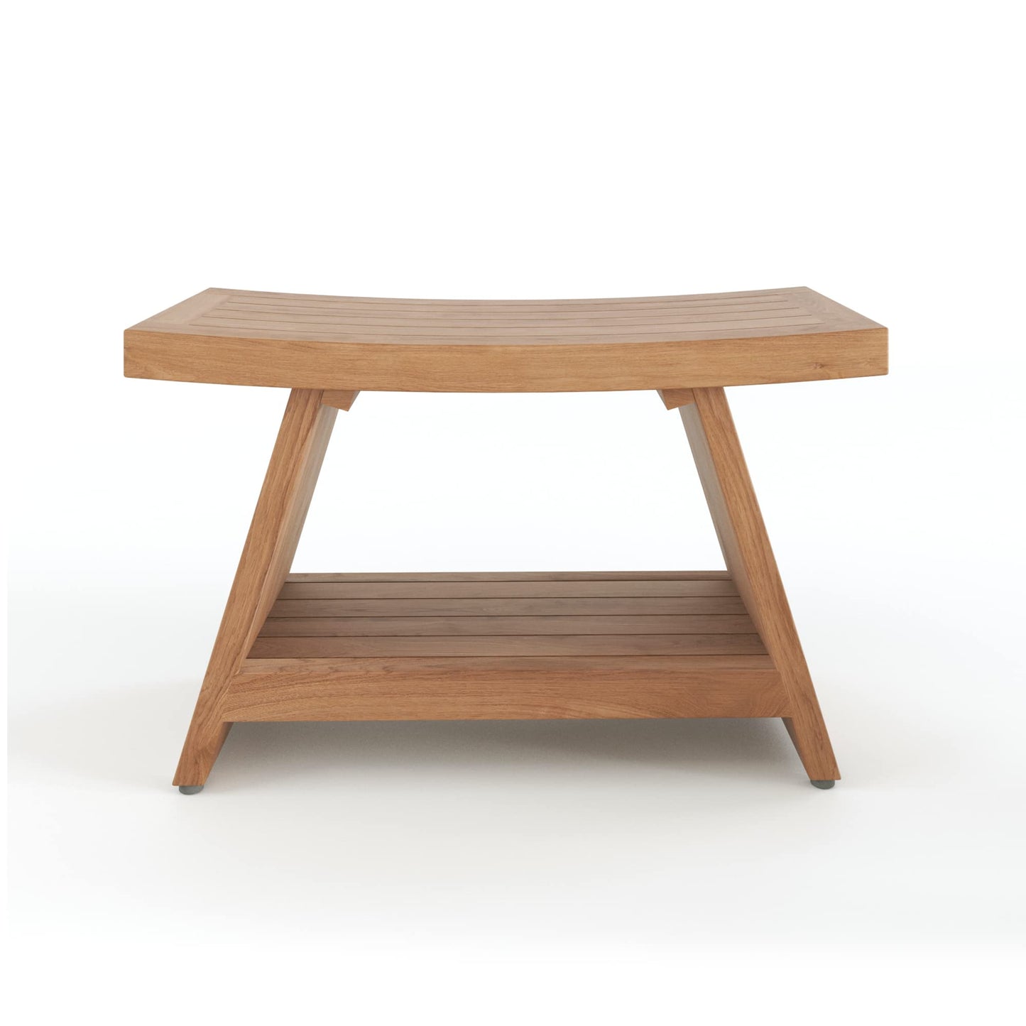 Patented 30" Asia Teak Shower Bench with Shelf - 30 Inch (Pack of 1)