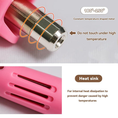 Hotfix Applicator 7-in-1 Rhinestone Setter Hot Fix Wand Bedazzler Kit Tool Set for Crafts Shoes Clothes Fabric Clothing(Pink)