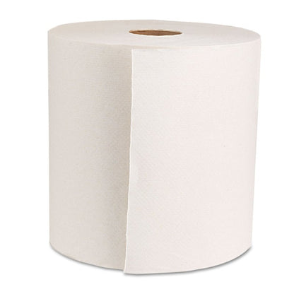 Genuine Joe GJO22700 Hard Wound Roll Towel, 800' Length x 7-8/9" Width, White (Case of 6)