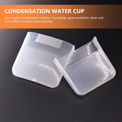 10pcs Plastic Water Box for Rice Cooker, Mini Essentials, Steam Catcher, Condensation Collector, White