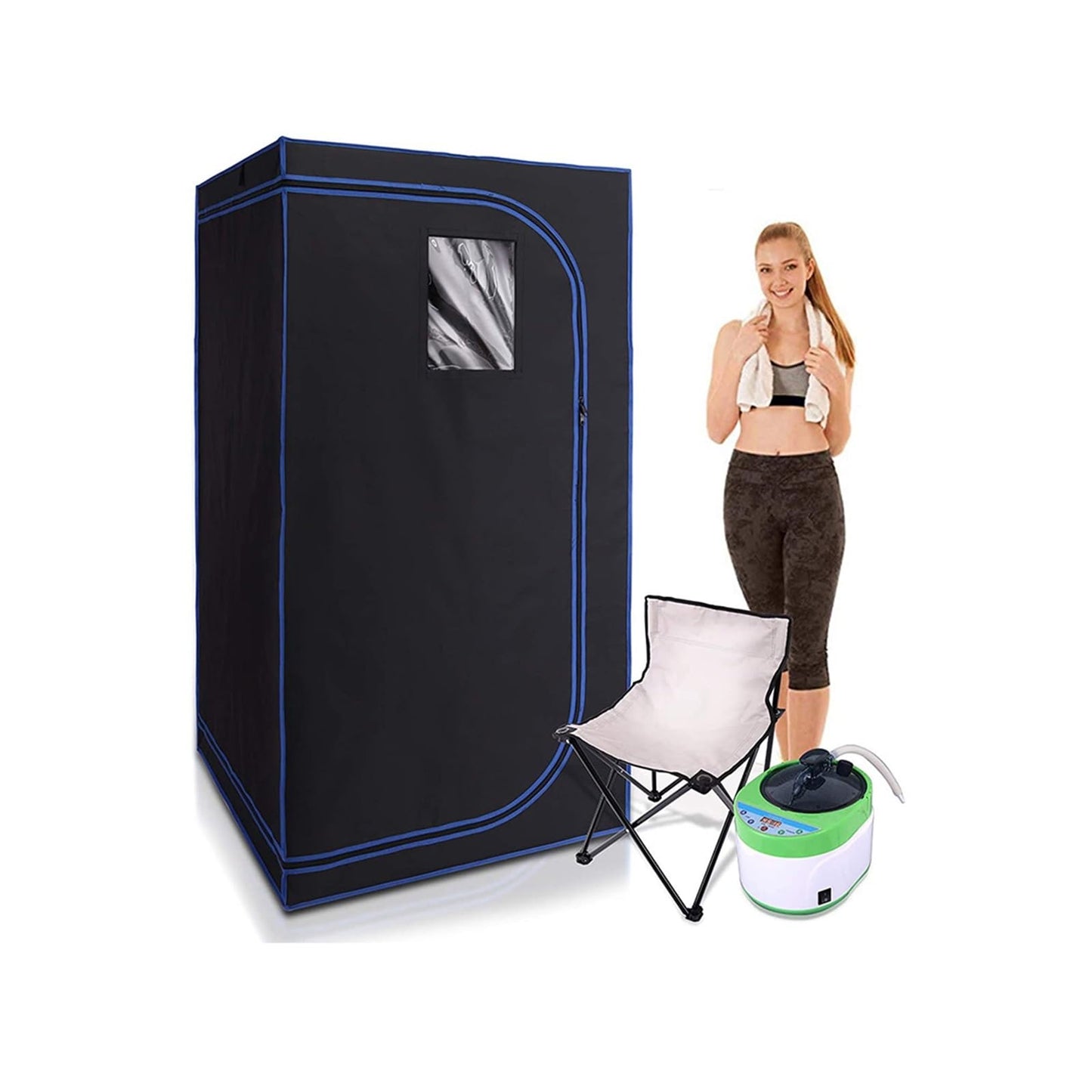 Fast Heating Portable Home Sauna for 1 Person - Foldable Spa Tent for Steam Therapy & Relaxation