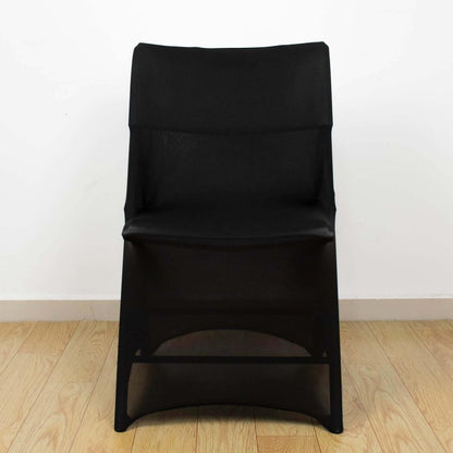 Premium Black Spandex Chair Cover for Lifetime Folding Chairs