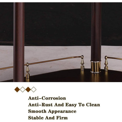 Bar Serving Cart for Hotel Luxury Restaurant, Drinks Liquor Trolley On Wheels Fully Assembled | Serving Trolley for 5 Star Hotel and Club Bar Cart Drinks Serving Tea (Gold)
