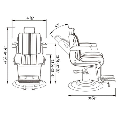 Dir Classic Heavy-Duty Barber Chair Hydraulic Barbering Chair for Barber Shop Kingston