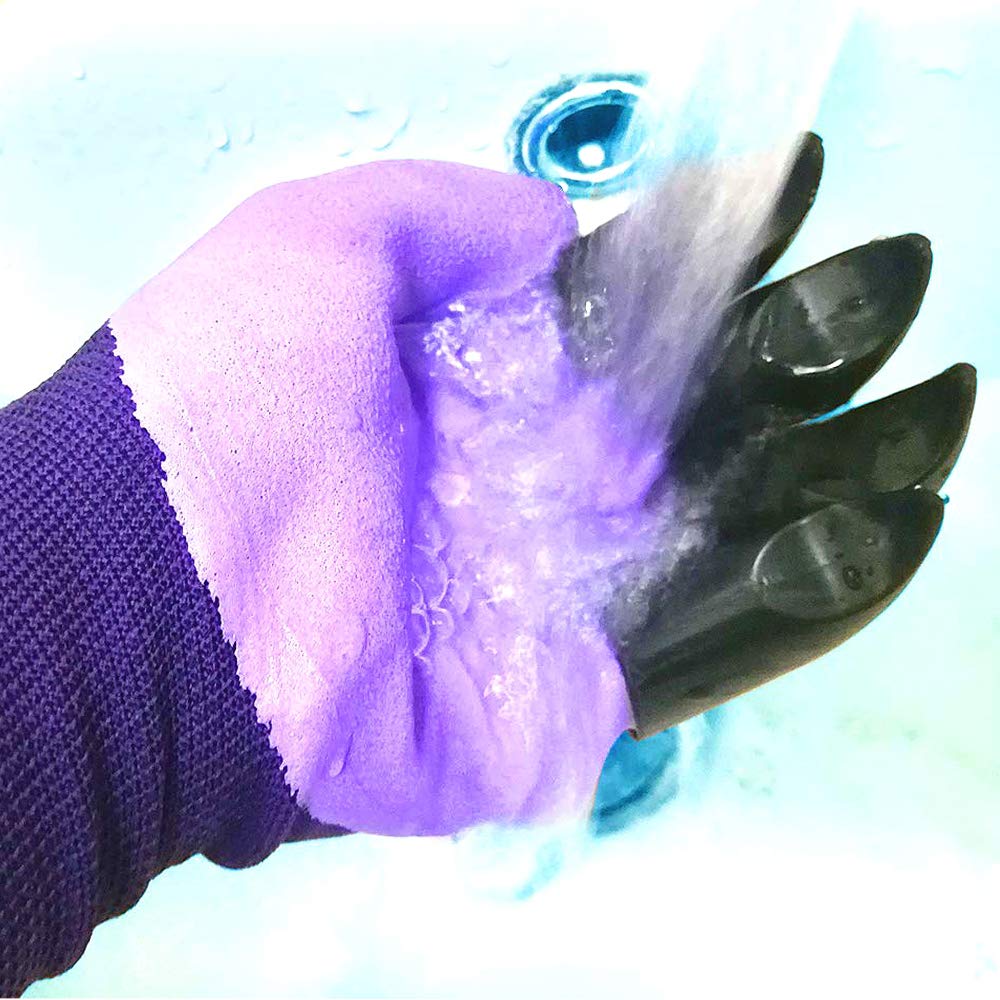Famoy Claw Gardening Gloves for Planting, Garden Glove Claws for Women Purple