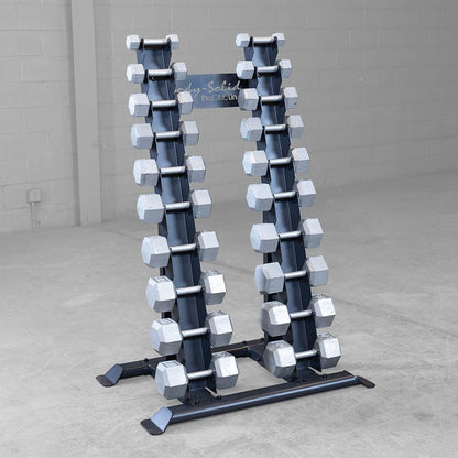 Body-Solid (SRD300) Pro Clubline Dumbbell Rack, Compact Vertical Storage for Commercial and Home Gym Weights, Designed for Body Solid SDX and SDR Dumbbells