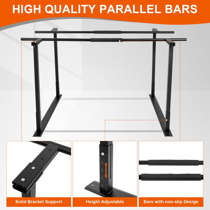 HomiShare Adjustable Physical Therapy Parallel Bars, 666Lbs Capacity Standing Assist Bar for Daily Mobility Support, Heavy-Duty Parallel Bar for Leg Training