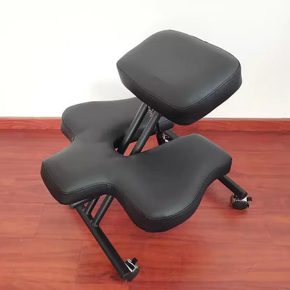 GenSDH Desk Kneeling Chairs Office Chair for Cross Legged Sitting with Wheels, Kneeling Chair to Improve Posture and Relieve Pain, Ergonomic Yoga Meditation,Black-One Size