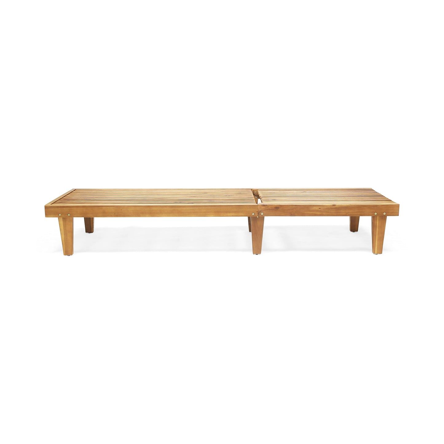 Christopher Knight Home Vernon Outdoor Acacia Wood Chaise Lounge Set, Teak Finish
