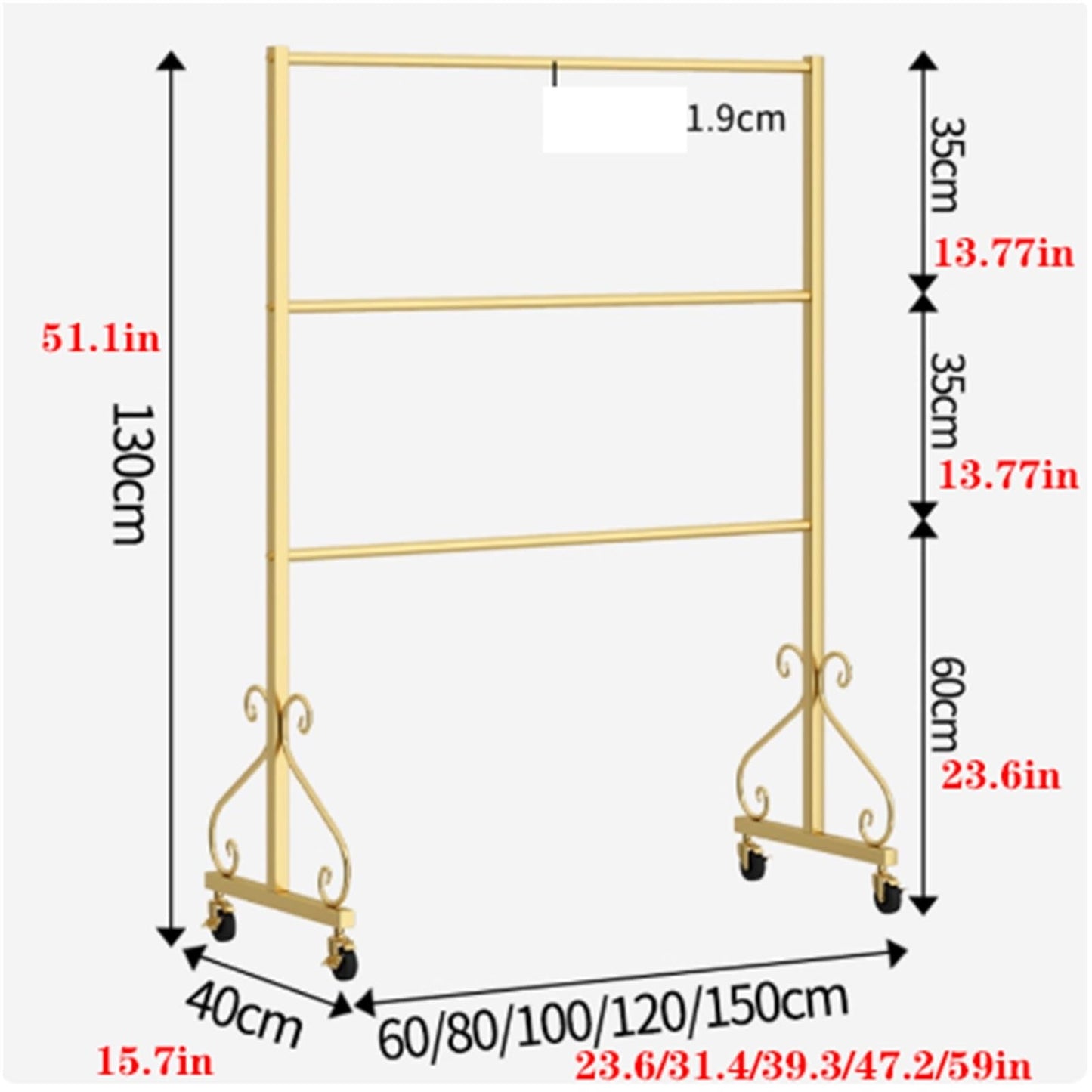 Mobile Lingerie Bra Rack Swimsuit Organizer Hanger, Anti-Slip, Underwear Display Stand with Wheels, Commercial Clothing Store Shelf, for Shorts,Hats, Sock, 3 Tier(Black,80 * 40 * 1