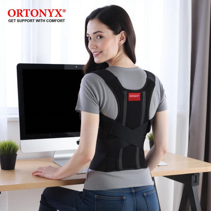 ORTONYX Comfort Posture Corrector for Men and Women Clavicle and Shoulder Support Back Brace, Fully Adjustable / 656A-X-Large