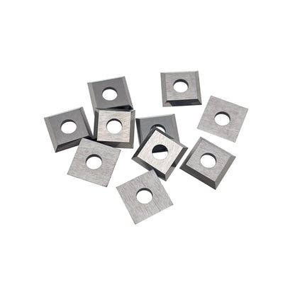 14mm Standard Square Straight Tungsten Carbide Replacement Cutter Inserts Knives 14mm x 14 x 2mm for Woodworking Spiral Helical Planer Head and DIY Wood Lathe Turning Tools 10pcs by LU&MN