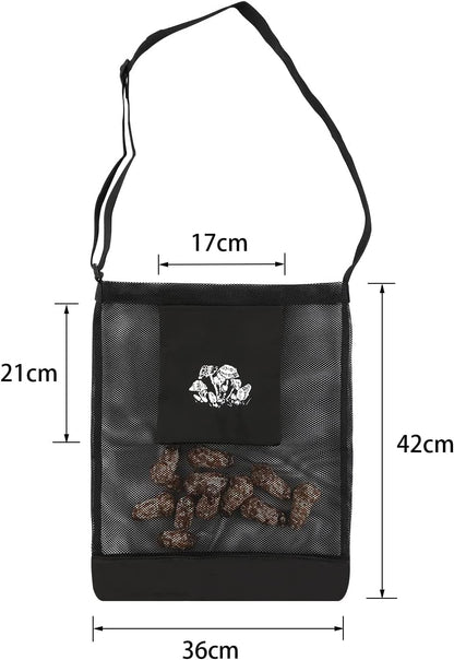Qchengsan Foldable Mesh Harvest Basket for Fruits and Mushrooms