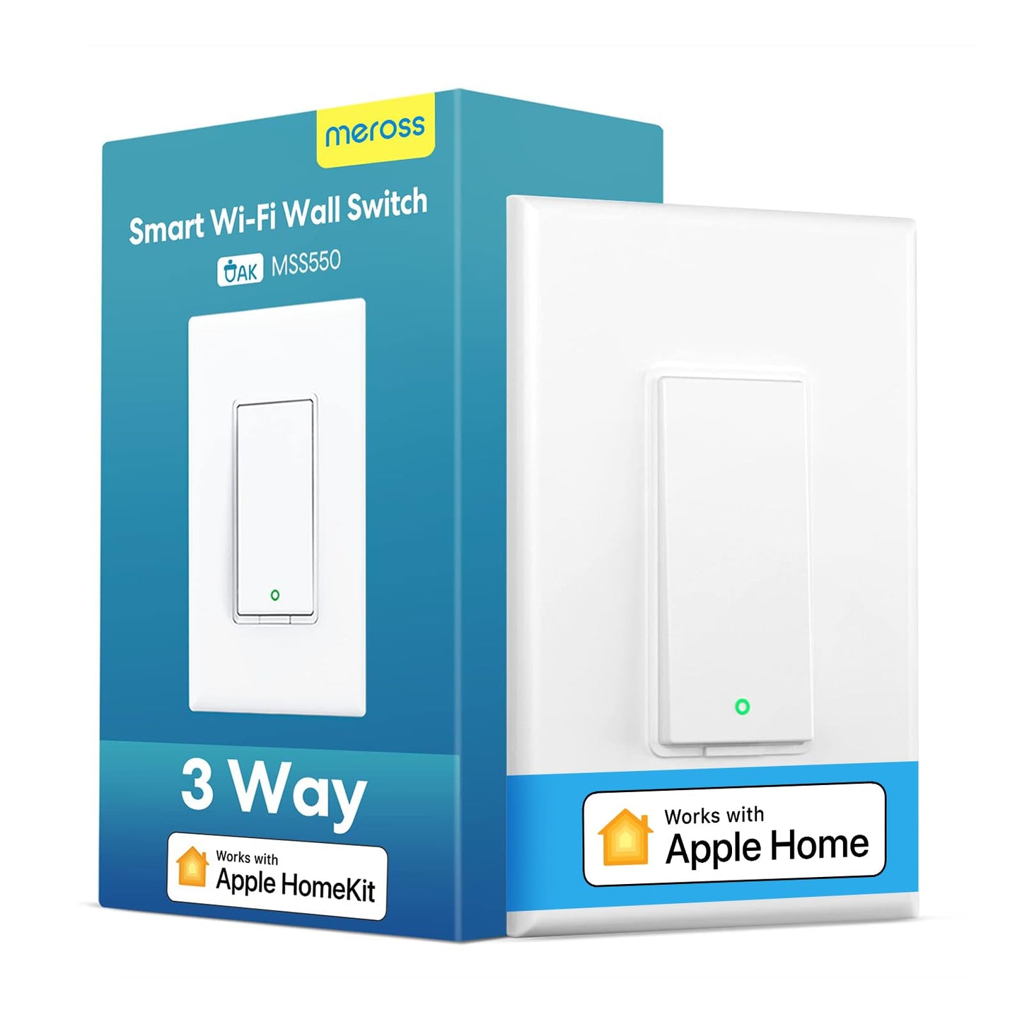 meross 4 Pack 3 Way Smart Switch Smart Light Switch Supports Apple HomeKit, Siri, Alexa, Google Assistant & SmartThings, Wall Switch Neutral Wire Required, Remote Control Timer