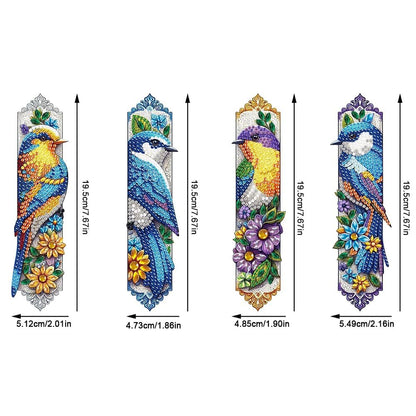 8PCS Hummingbird Diamond Painting Bookmark DIY Diamond Art Kits for Adults, Acrylic Diamond Art Bookmarks with Pendant for Book Lovers