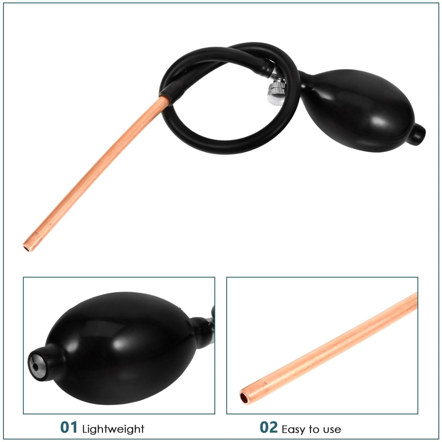 STOBAZA Manual Sugar Blower Pump 18.11 Inch Candy Blowing Tool with Flexible Airbag for Detailed Sugar Art and Candy Sculpting