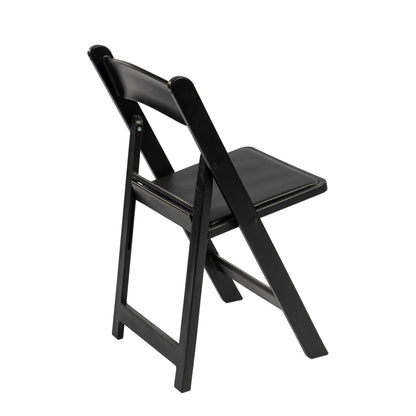 Winlice Black Resin Folding Chairs - Stackable Chairs with Padded Seats, 800LB Weight Capacity Comfortable Chair - Indoor/Outdoor Folding Chairs for Events - Lightweight Foldable Chairs (10 Pack)