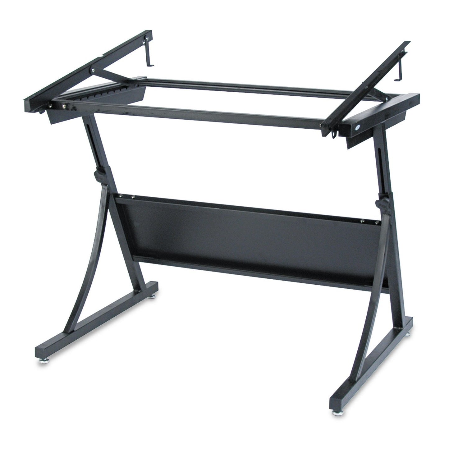 Safco 3957 PlanMaster Height-Adjustable Drafting Table for use with 3948, 3951 Table Top (Sold Separately), Black