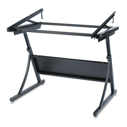 Safco 3957 PlanMaster Height-Adjustable Drafting Table for use with 3948, 3951 Table Top (Sold Separately), Black