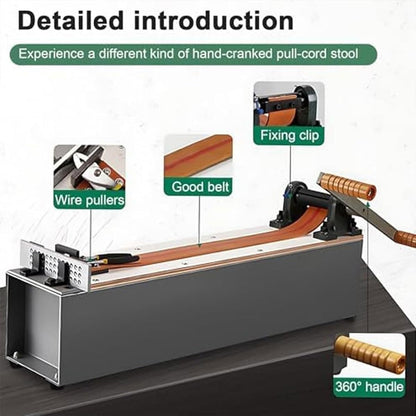 Zocxielr Manual Wire Drawing Bench,Jewelry Wire Pulling Machine with Steel Frame and Leather Belt,Compact Jewelry Craft Tool