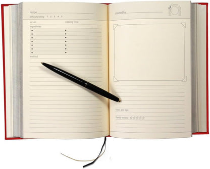 Suck UK Recipe Book to Write In Your Own Recipes | Blank Hardcover Cookbook & Journal for DIY Cooking