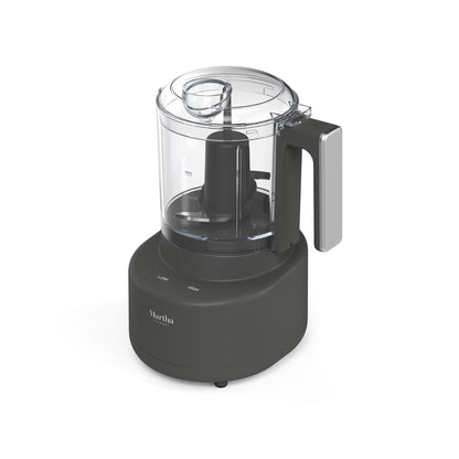 Martha Stewart 3 Cup Food Processor, Electric Vegetable Chopper, Stainless Steel Blades, 24oz BPA-Free Bowl, Pour Spout, Dicing, Mincing, Chop & Puree, Dishwasher Safe, Oil Chute, Easy-Clean, Caviar