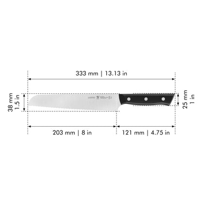 HENCKELS Dynamic Razor-Sharp 8-inch Bread Knife, Cake Knife, German Engineered Informed by 100+ Years of Mastery, Stainless Steel