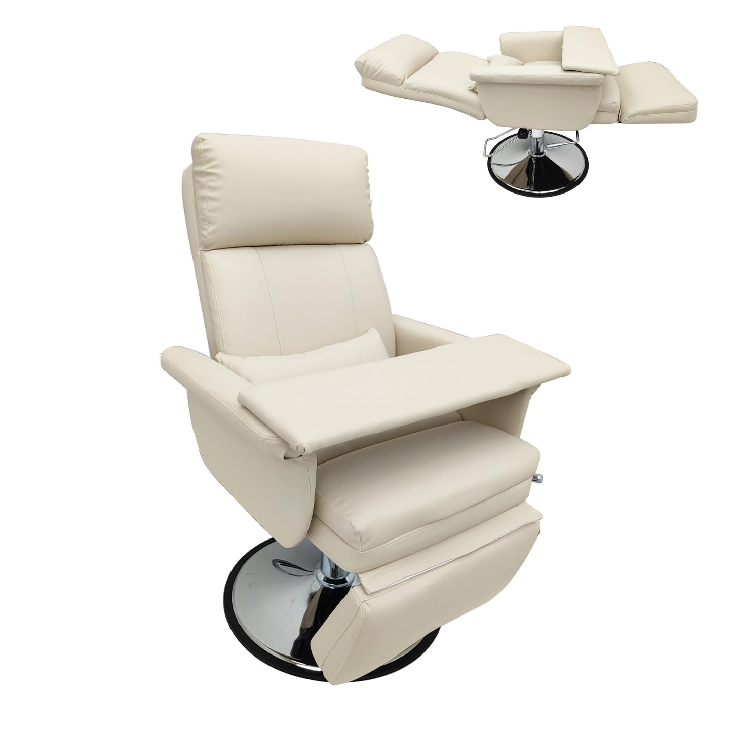 TECHTONGDA Hydraulic Facial Chair Salon Spa Table, Massage Table Beauty Bed with Back Adjusted Angle 90-175 Degrees for Massage, Lash, Barber