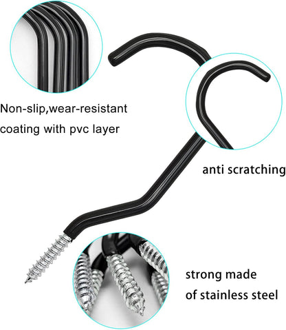 Skiennix 12PCS Heavy-Duty Bike Storage Hooks - Wall-Mounted Design for Bikes & Gear Storage