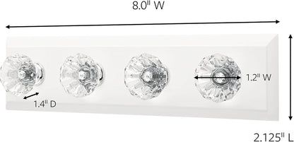 Command Crystal Knob Jewelry and Scarf Rack, Holds up to 2 lb, 2 Scarf Organizers with 8 Command Strips for Bedroom