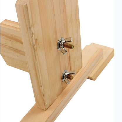ELUKHT Adjustable Wooden Cross Stitch Frame Stand for Needlework and Embroidery, 360° Rotation, Floor Rack for Tapestry and 11CT Fabric.