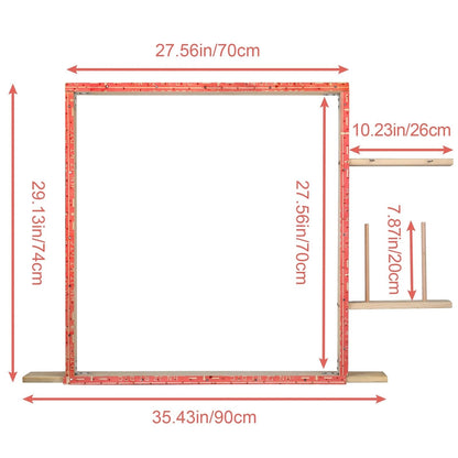 Cross Stitch Frame 80/90cm Tufting Frame Large tuft Rug Punch Needle Carpet Making(90x90cm)