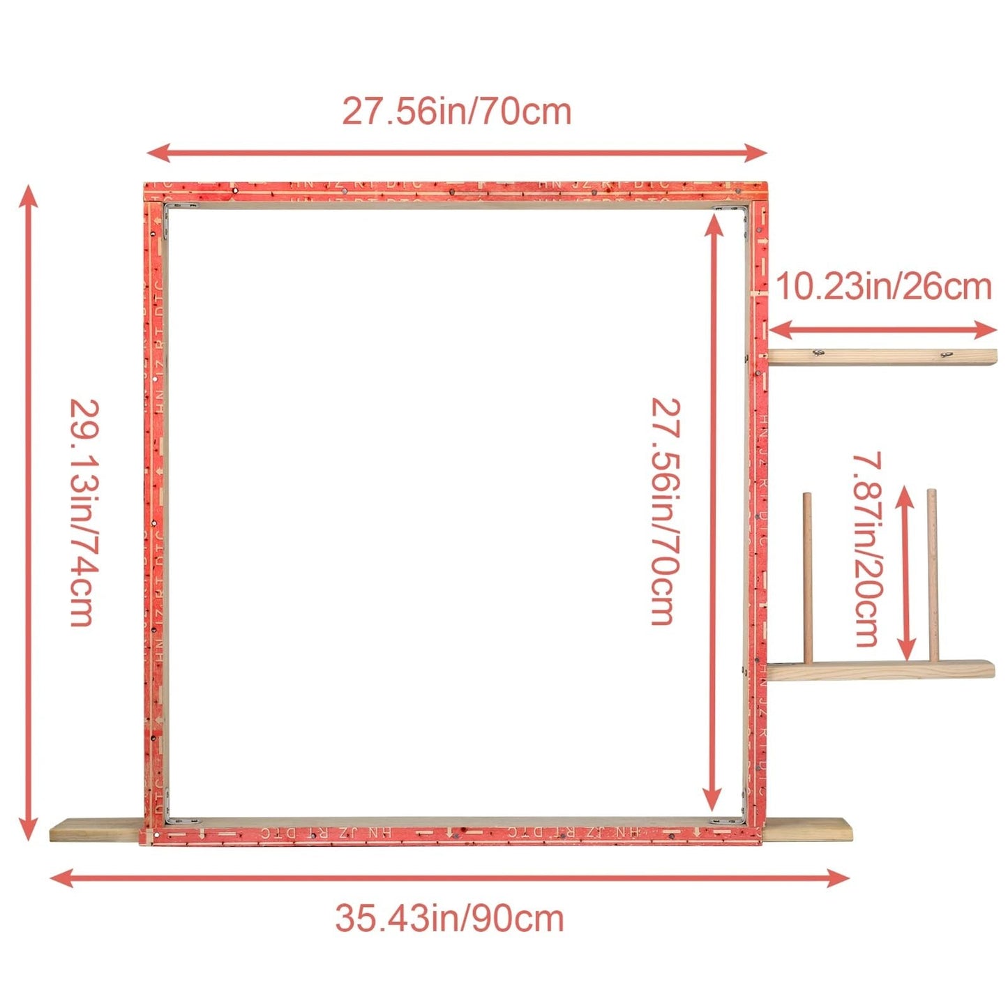 Cross Stitch Stand 80/90cm Tufting Frame Large tuft Rug Punch Needle Carpet Making(90x90cm)