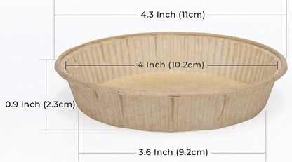 Bake Choice Mini Tart Pans - 50pcs Non-Stick 4-Inch Disposable Quiche Baking Dishes | Oven & Microwave Safe