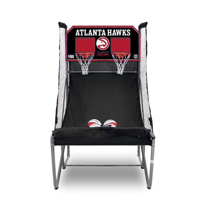 Pop-A-Shot - Home Dual Shot with Atlanta Hawks NBA Graphics l Sensor Scoring l 16 Game Modes l 7 Balls l Foldable Storage l for All NBA Fans