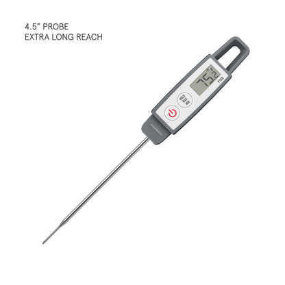 Lavatools PT09C Super-Quick Commercial Grade Digital Thermometer for Cooking, Meat, Candy, Candle, Liquid, Oil, 3" Compact Probe, Splash Proof, °C/°F Toggle, Hold Function - Sesame