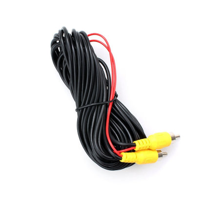 DALLUX Backup Camera RCA Video Cable,CAR Reverse Rear View Parking Camera Video Cable with DC Power Cable & RCA Connector, DC Power Adapter, Cable Clip (33FT/10 Meters)