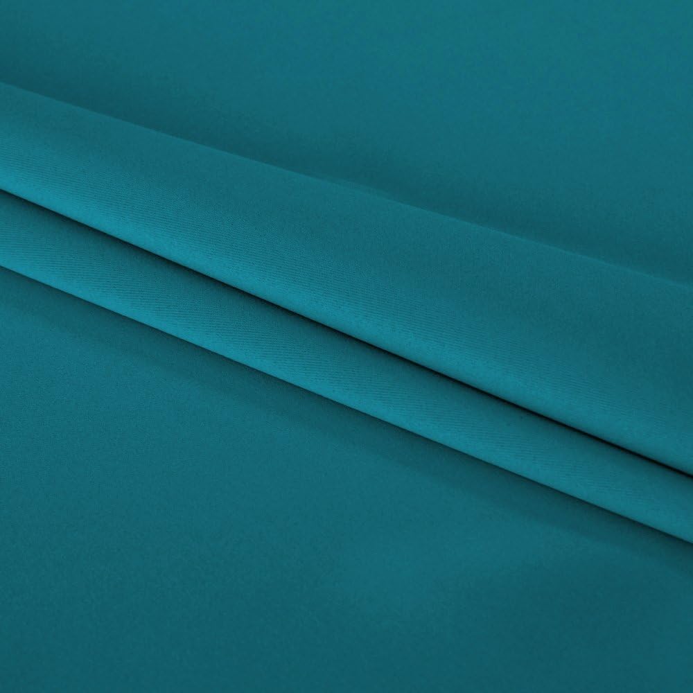 Turquoize Teal Valance Curtains, 52" x 18" Short Window Curtain Valance for Kitchen, Blackout Thermal Insulated