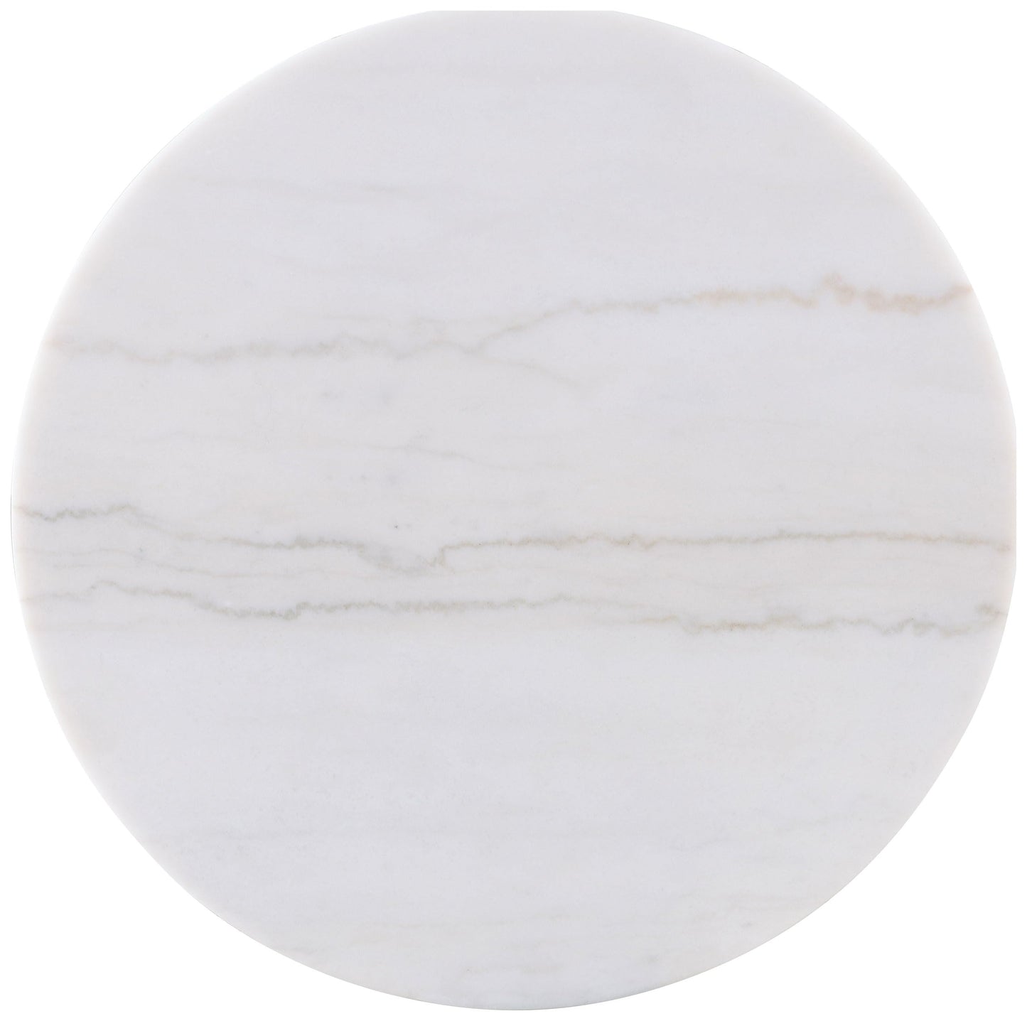 Coaster Home Furnishings - Jason - Wood and Metal - 3-Piece Coffee Table Set with Marble Tops, Reeded Drum Bases, and Gold Ring Accents - Living Room - Greige and White Marble - 711418-S3