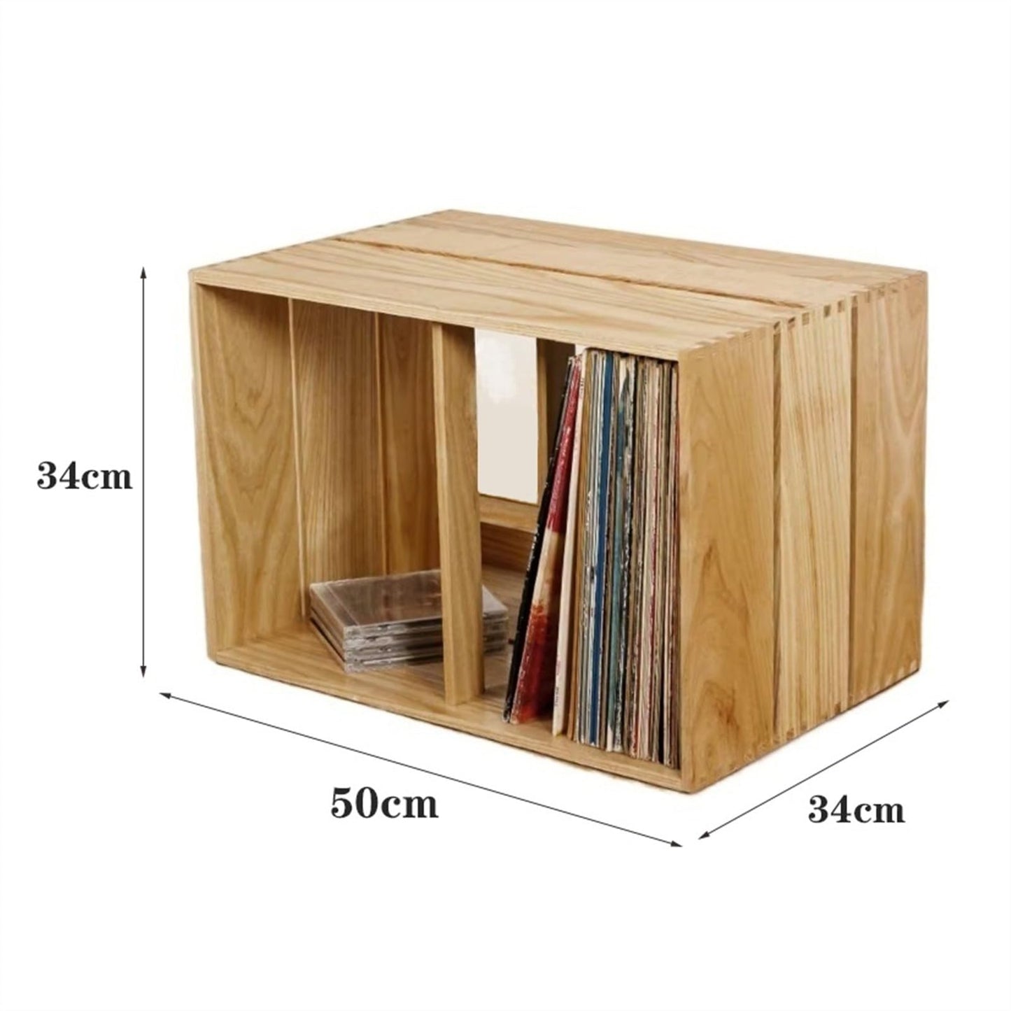 XJOYSL7921 DVD Storage Storage Rack Vinyl Record Holder - Tabletop Storage Display Shelf Stackable Wooden LP Cabinet Stand CD Rack Tower