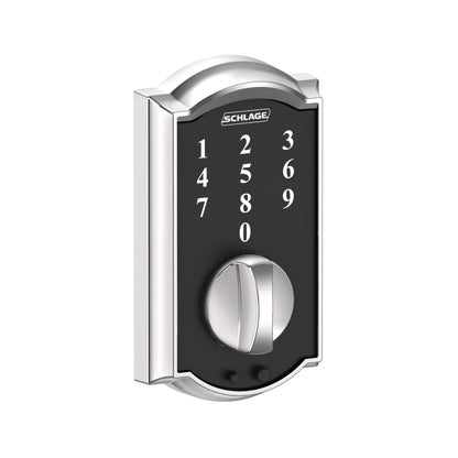 SCHLAGE BE375 CEN 622 Touch Keyless Touchscreen Electronic Deadbolt Lock, Matte Black