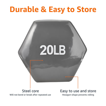 Amazon Basics Vinyl Coated Dumbbell Hand Weights