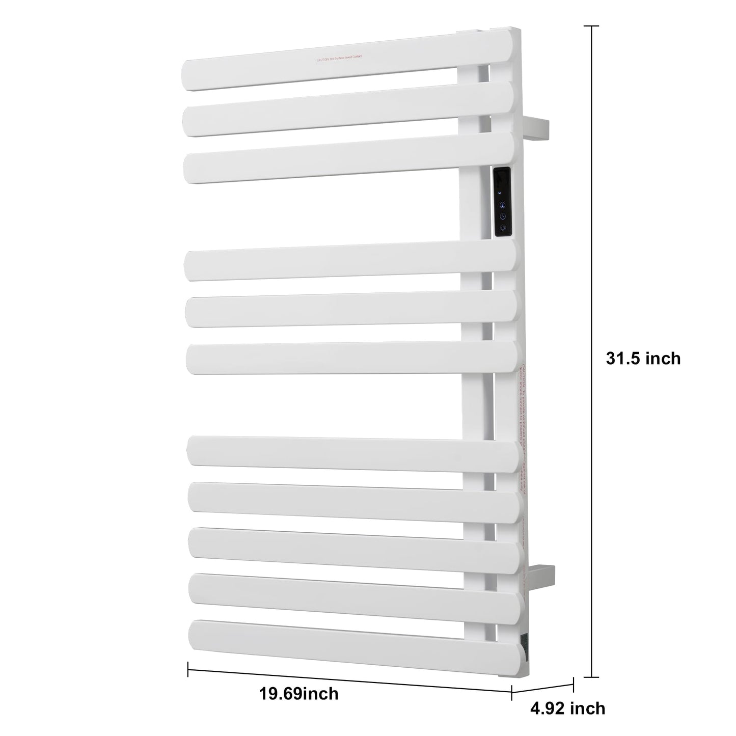 BLARALA Electric Towel Warmer Rack,Heating Towel Warmer, Timer & Temperature Control, 11 Bar Stainless Steel Towel Heater for Bathroom, White, Plug-in(31.5x19.69x4.92in) Nordic Style