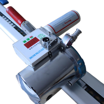 HayWHNKN Fabric Cutter High Speed Cloth Cutting Machine with 86.6inch Guideway and Counter Industrial Fabric End Cutter Machine 220V 180W