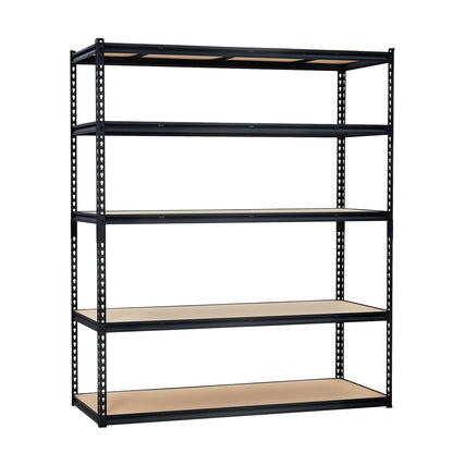 PeakPursuit Storage Shelving Unit, 5-Tier Adjustable Metal Storage Shelves, 60" L x 24" W x 72" H Heavy Duty Garage Storage Shelves for Kitchen Pantry Basement Bathroom Laundry
