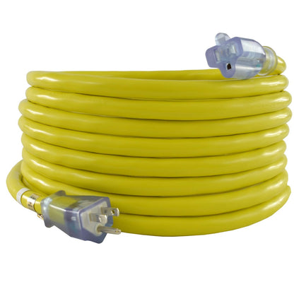 Conntek 50-Feet 15 Amp Outdoor Extra Heavy Duty Outdoor Extension Cord Lighted End, 10 Gauge STW 600V Cable Cord