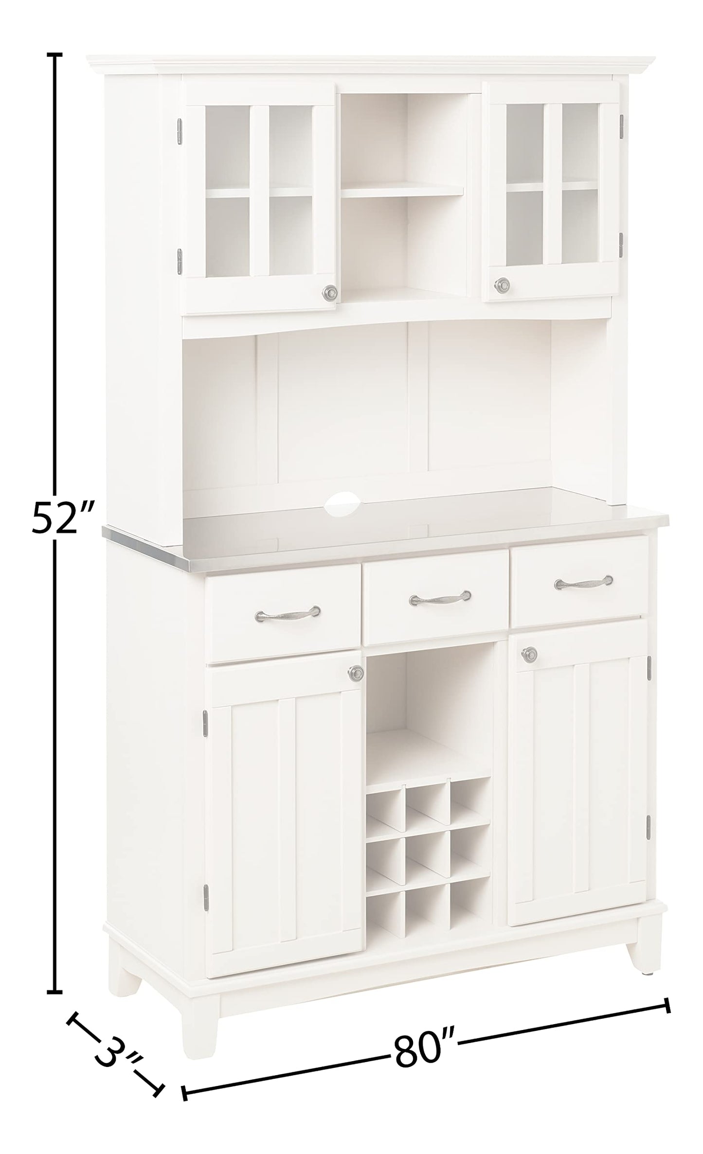 homestyles Server sideboards-buffets-credenzas, Hutch, Off White