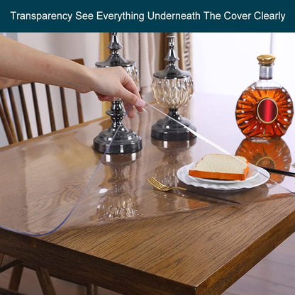 15x15 1.5mm Countertop Clear Plastic Laptop Desk Cover Writing Table Cover Protector In Transparent Rectangular
