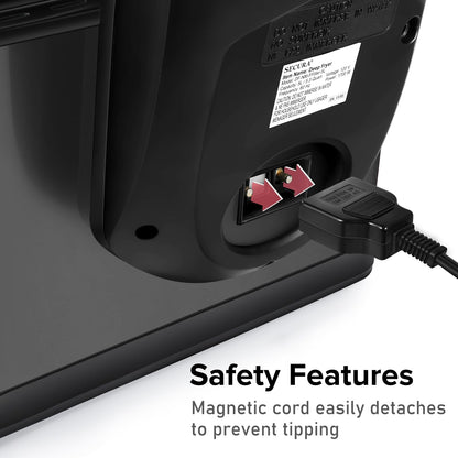 Secura 1700-Watt Stainless-Steel Triple Basket Electric Deep Fryer with Timer Free Extra Odor Filter, 4L/17-Cup, Red