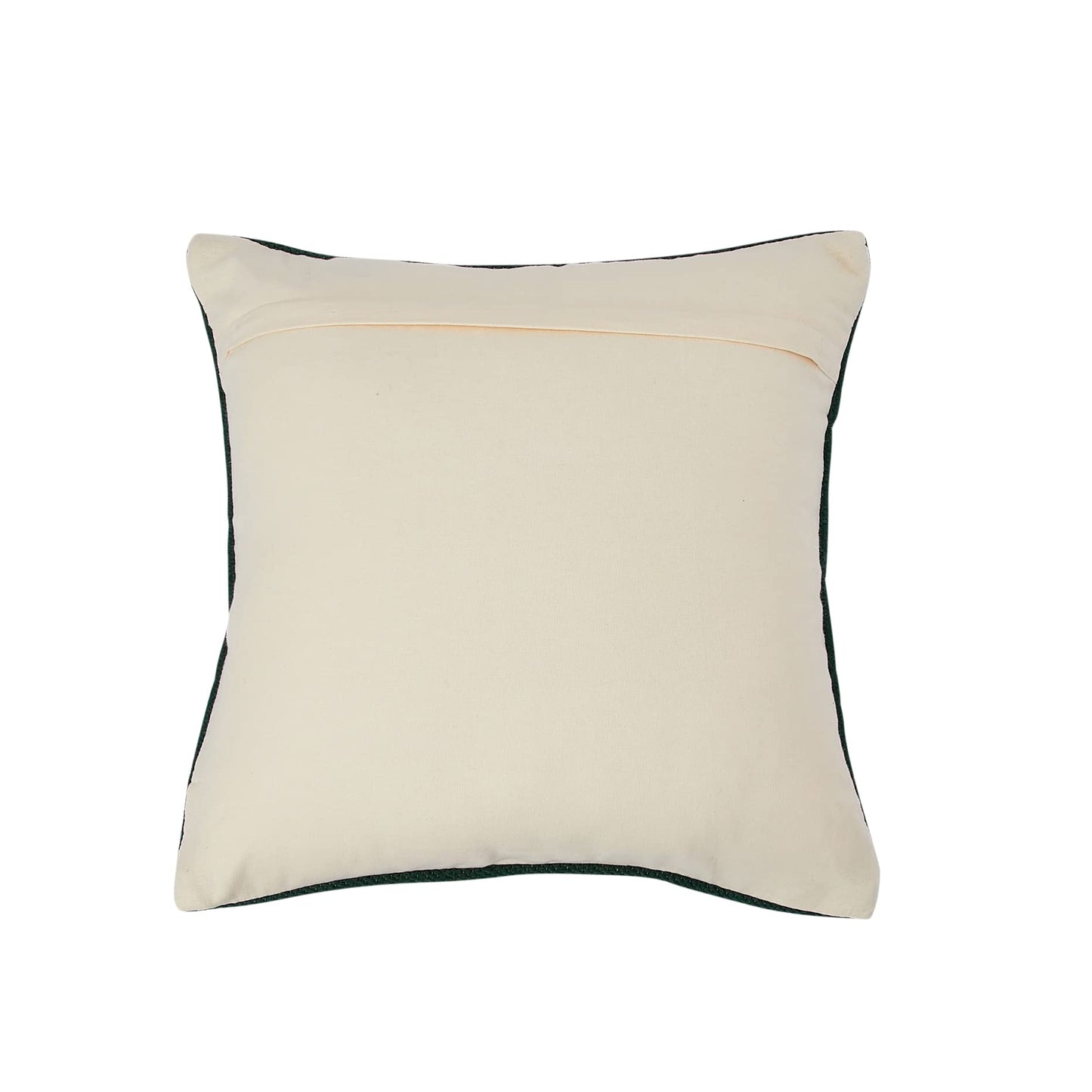 Creative Co-Op Swiss Cross Cotton Wool Throw Natural Pillow, std, Cream and Black